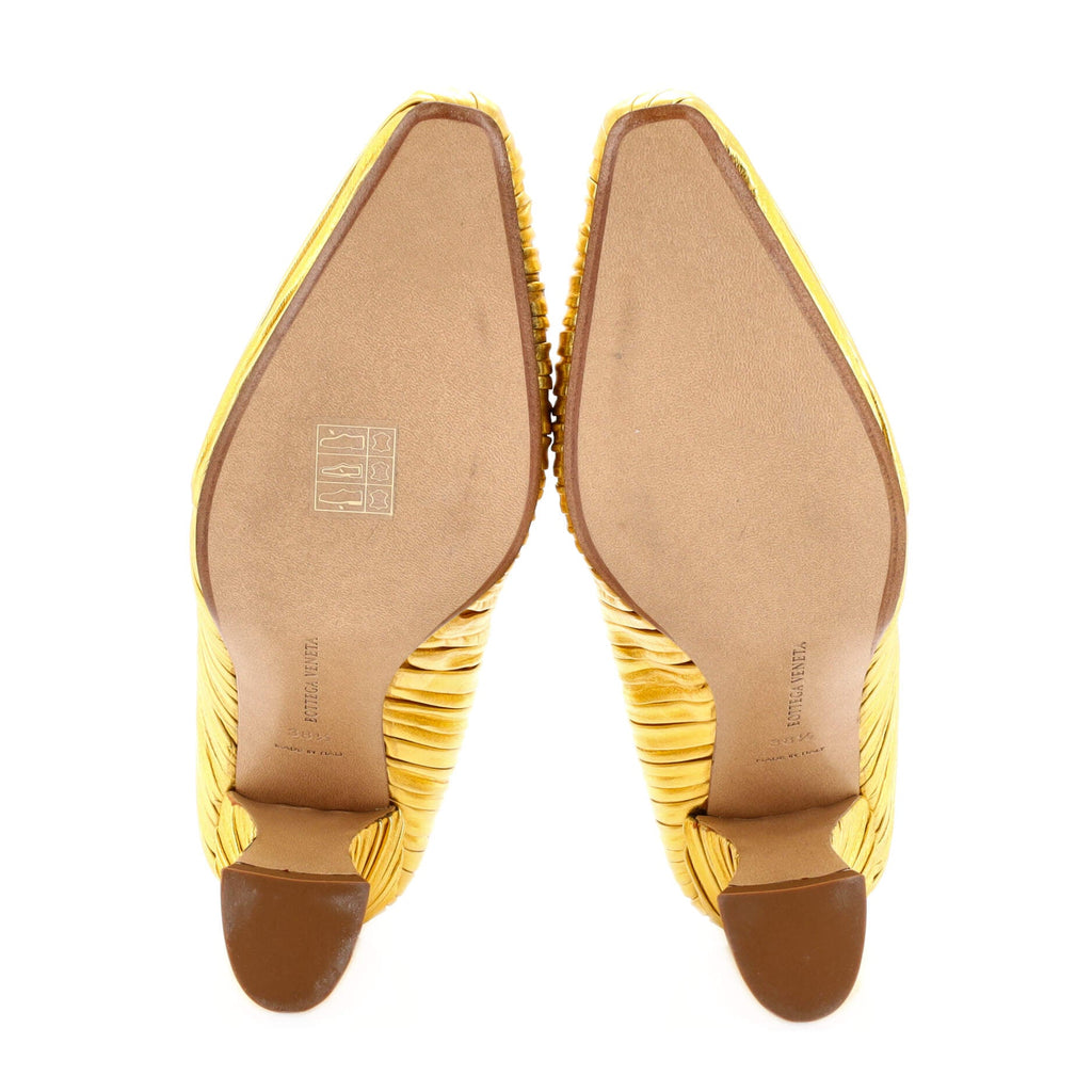 Women's Folded Almond Pumps Lame