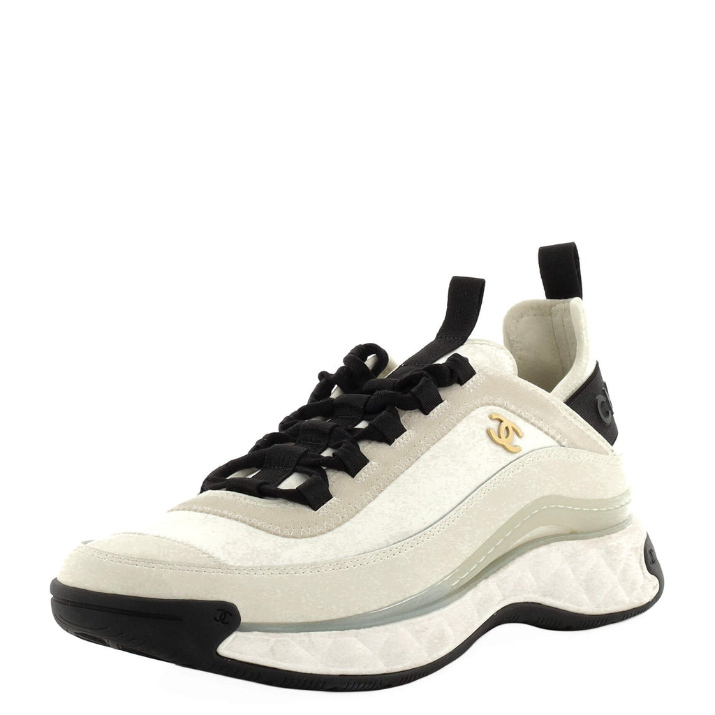 Women's CC Cap Toe Logo Sneakers Suede and Mixed Fibers