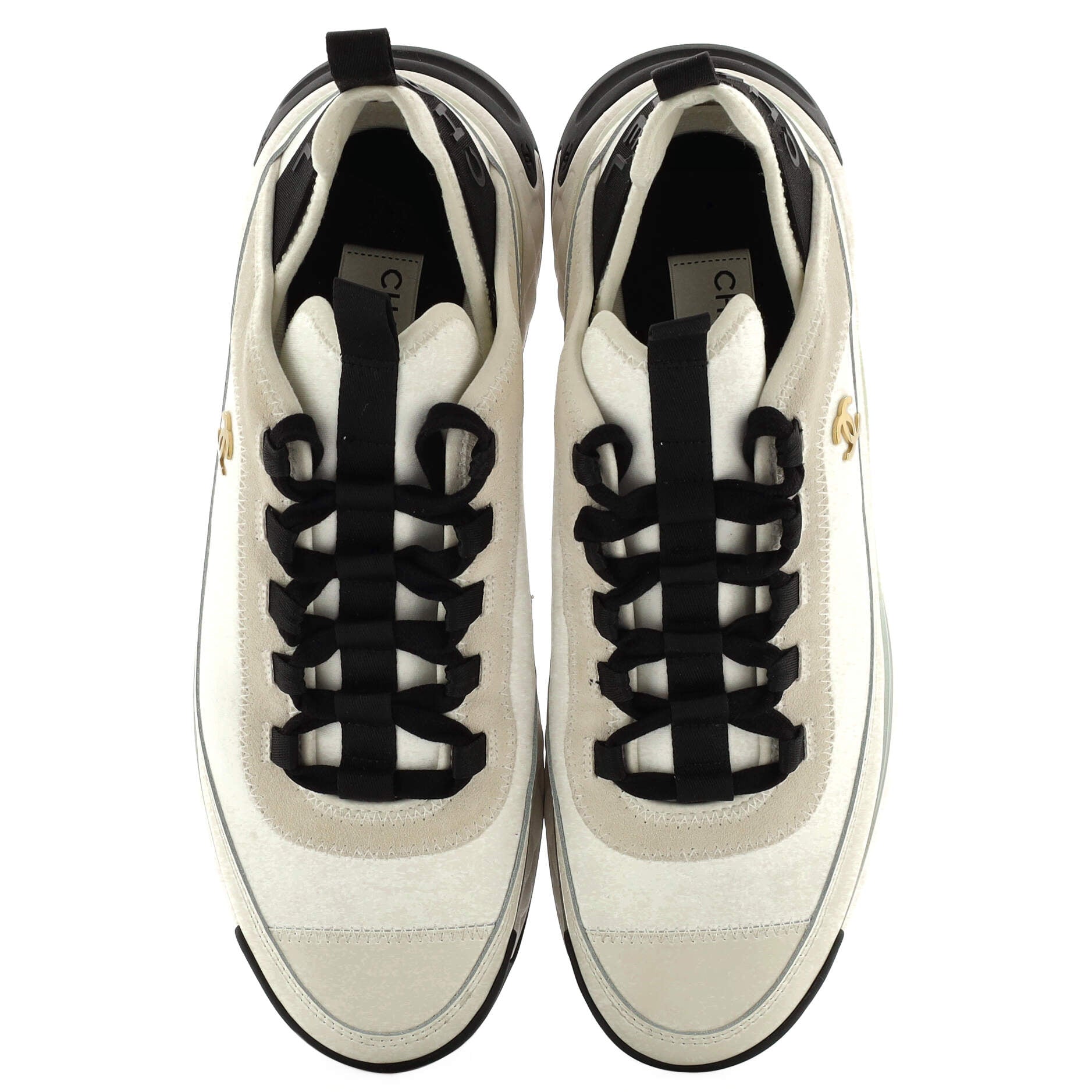 Women's CC Cap Toe Logo Sneakers Suede and Mixed Fibers