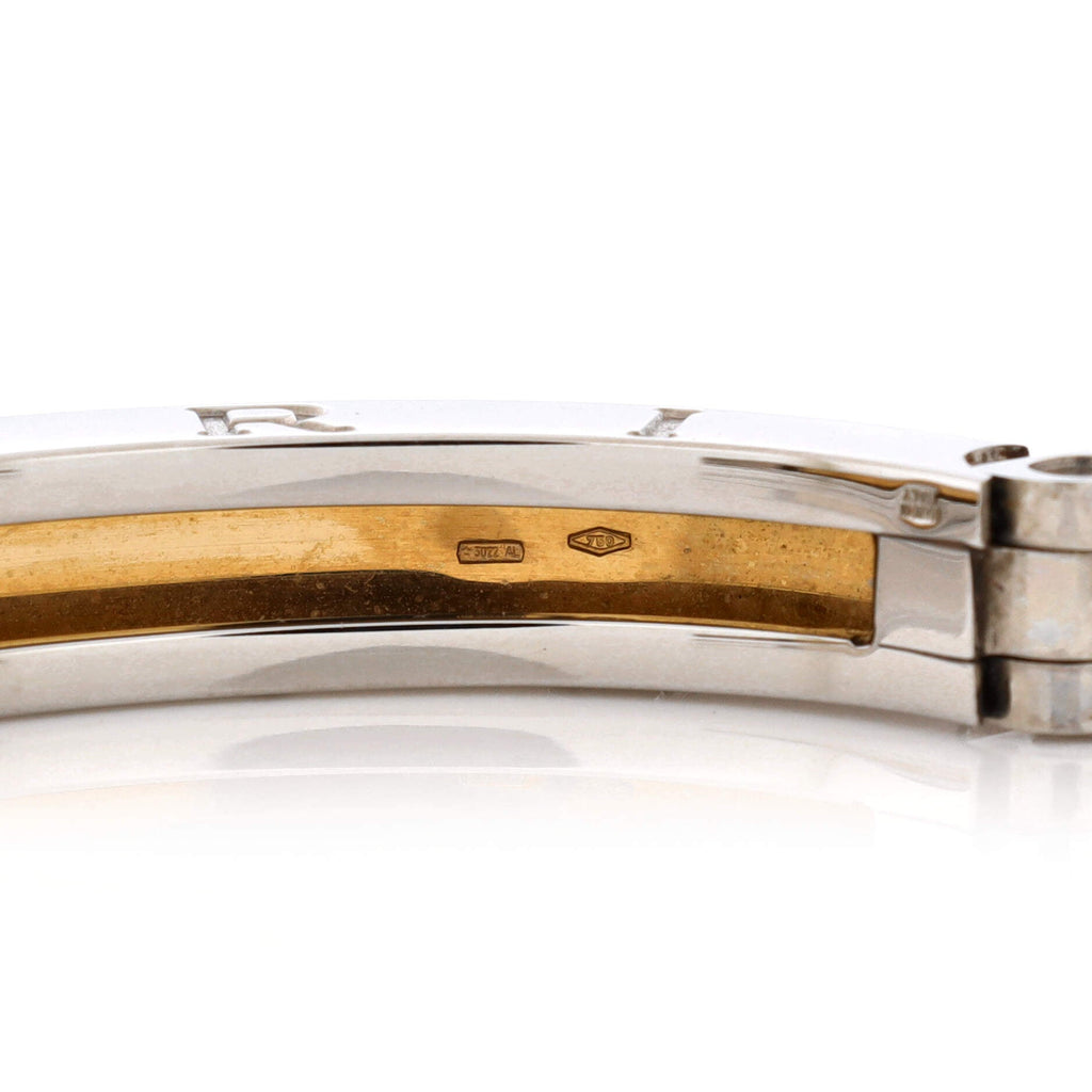 B.Zero1 Hinged Bangle Bracelet 18K Yellow Gold and Stainless Steel 7mm