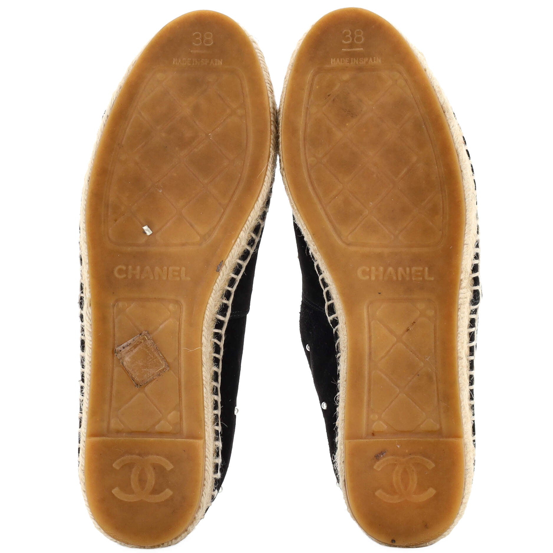 Women's CC Cap Toe Espadrilles Embellished Suede