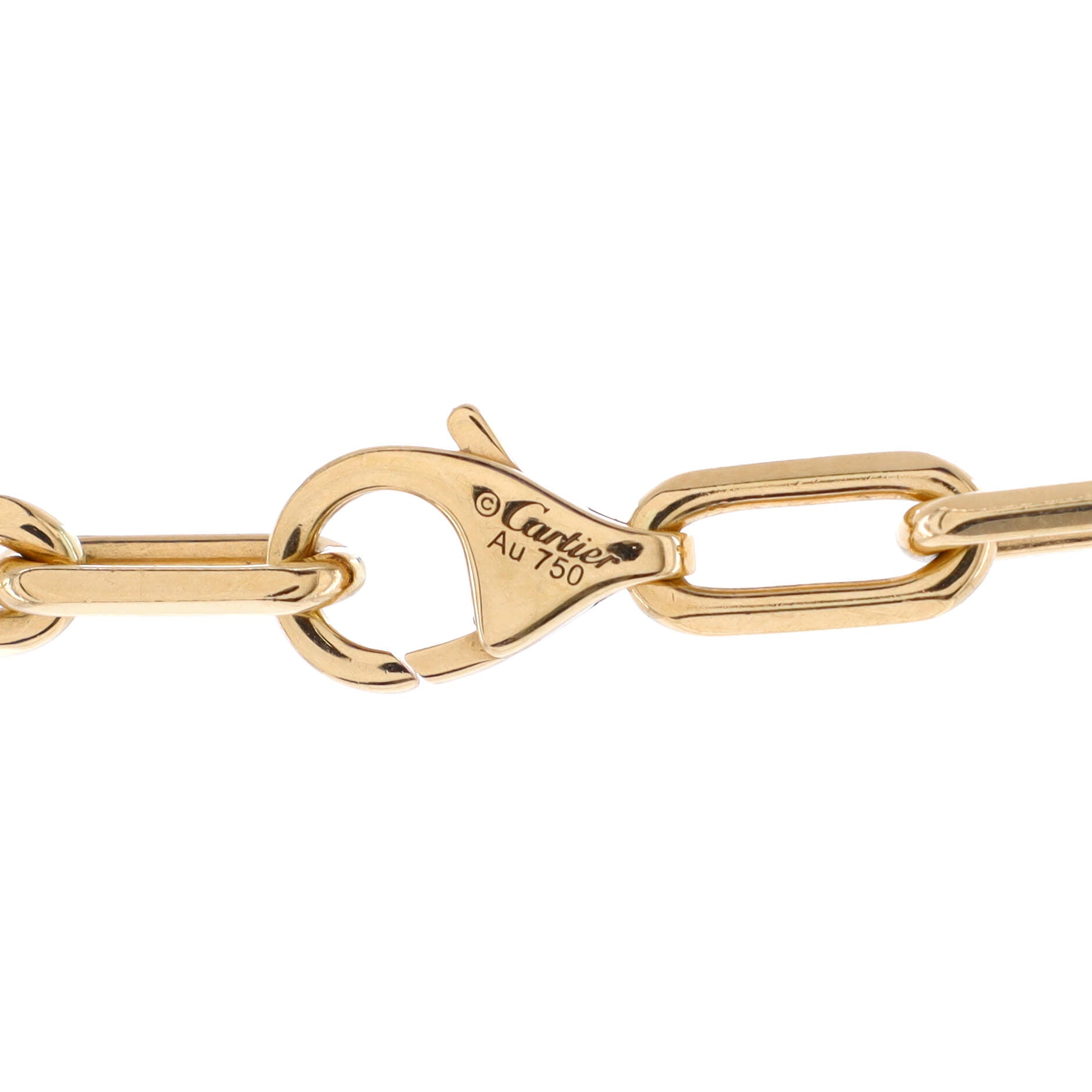 Santos de Cartier Chain Necklace 18K Yellow Gold