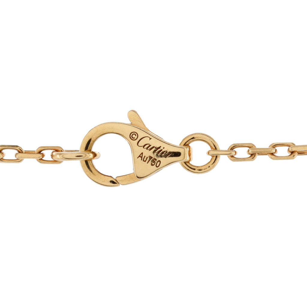 Love Interlocking Station Necklace 18K Yellow Gold