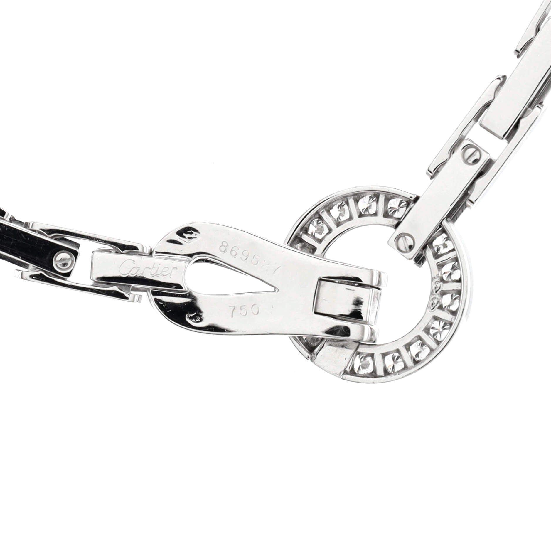 Agrafe Necklace 18K White Gold with Diamonds
