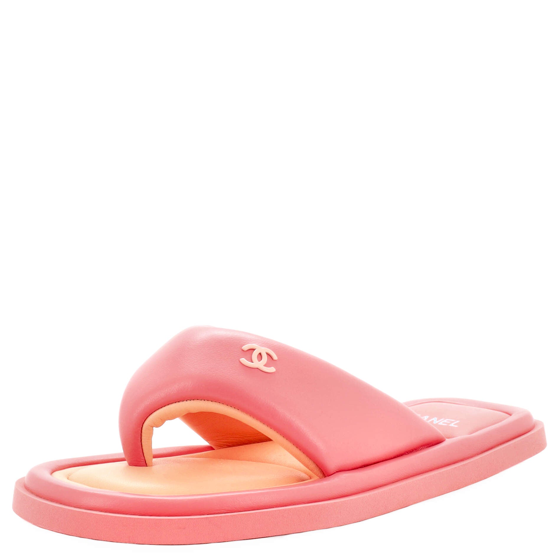 Women's CC Padded Flip Flop Sandals Leather