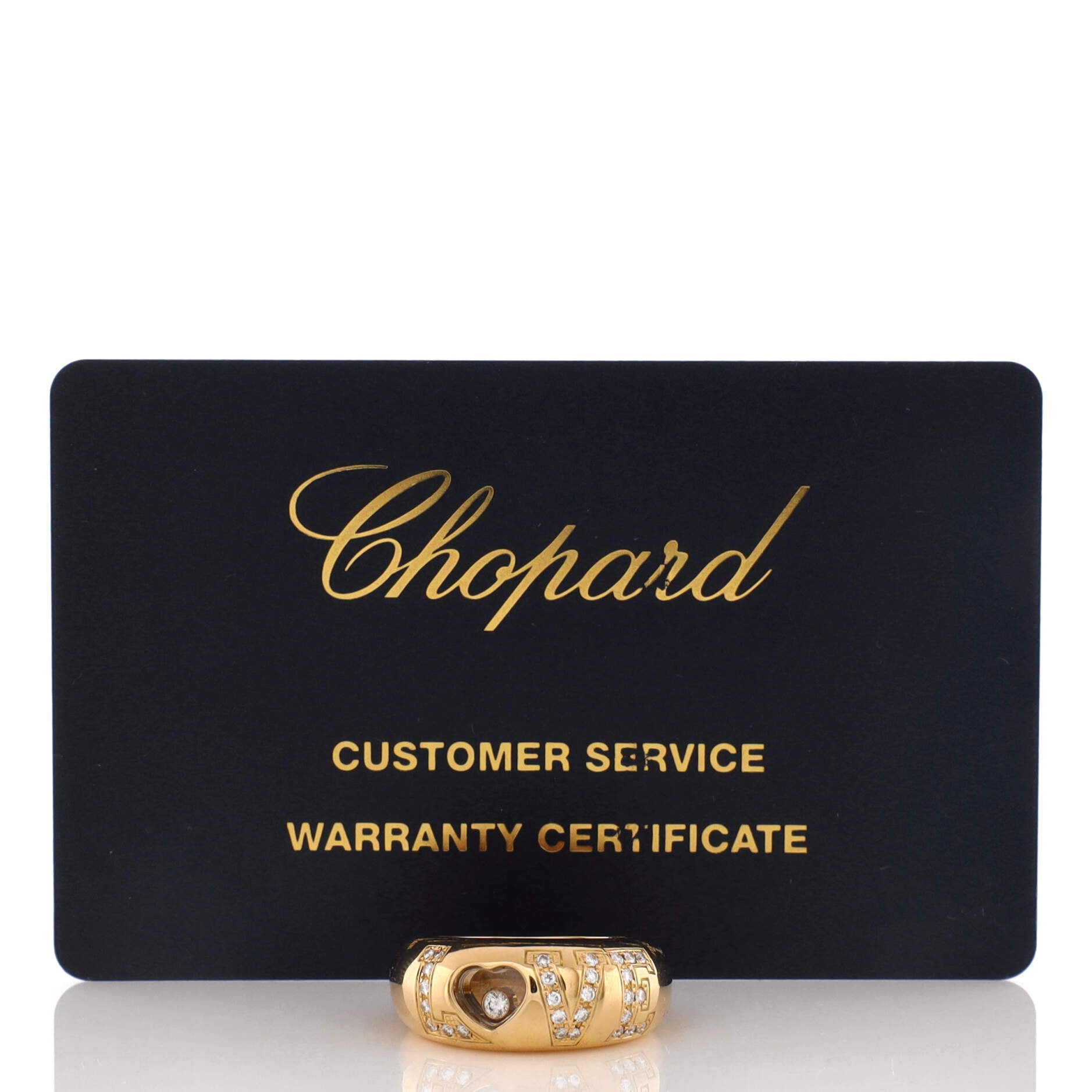Happy Diamonds Love Band Ring 18K Yellow Gold and Diamonds