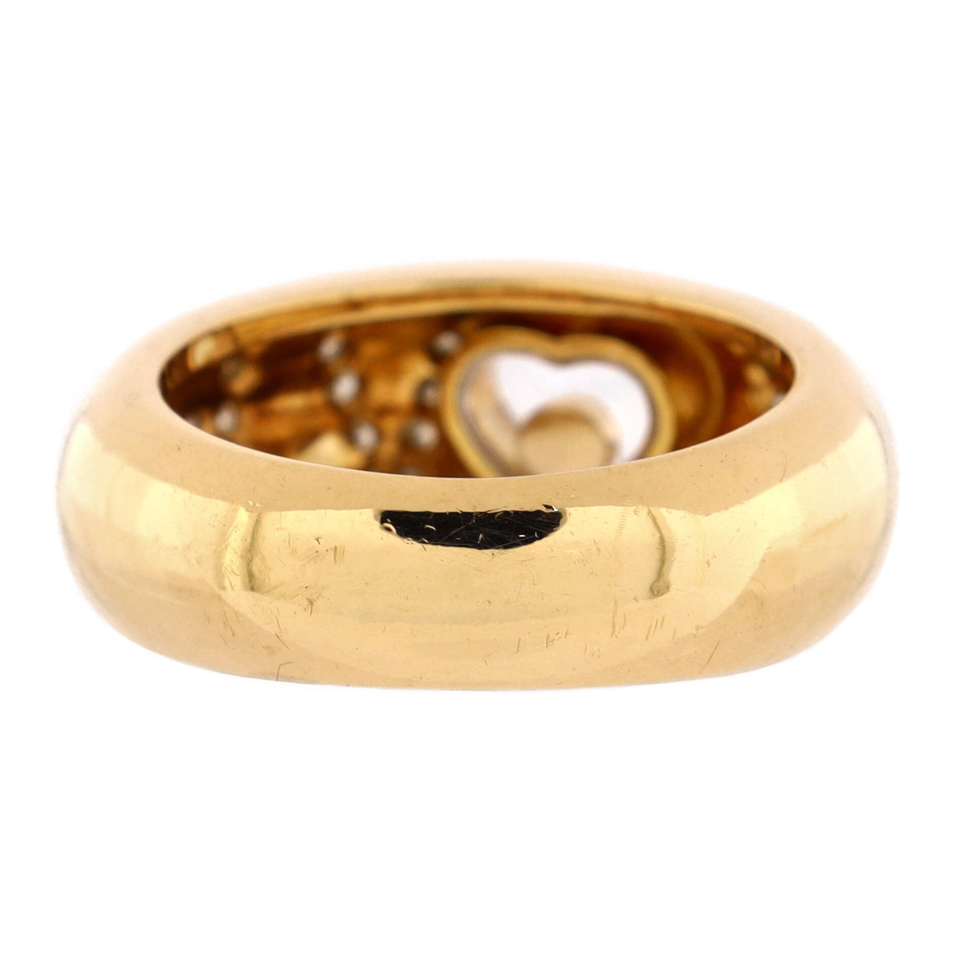 Happy Diamonds Love Band Ring 18K Yellow Gold and Diamonds