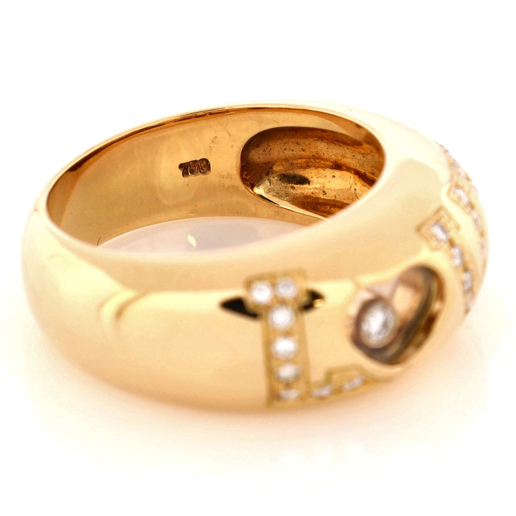 Happy Diamonds Love Band Ring 18K Yellow Gold and Diamonds