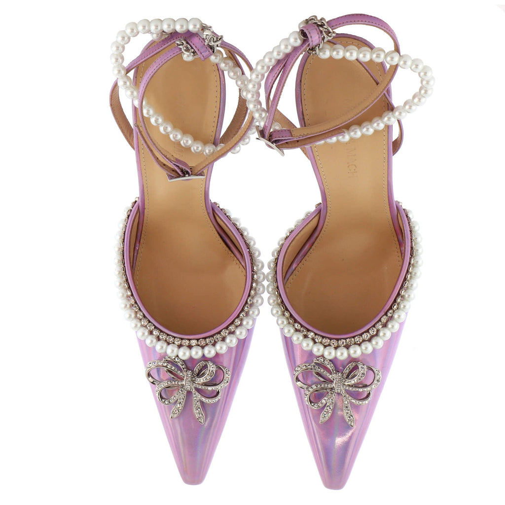 Women's Sophie Ankle Strap Pumps Iridescent Leather 100