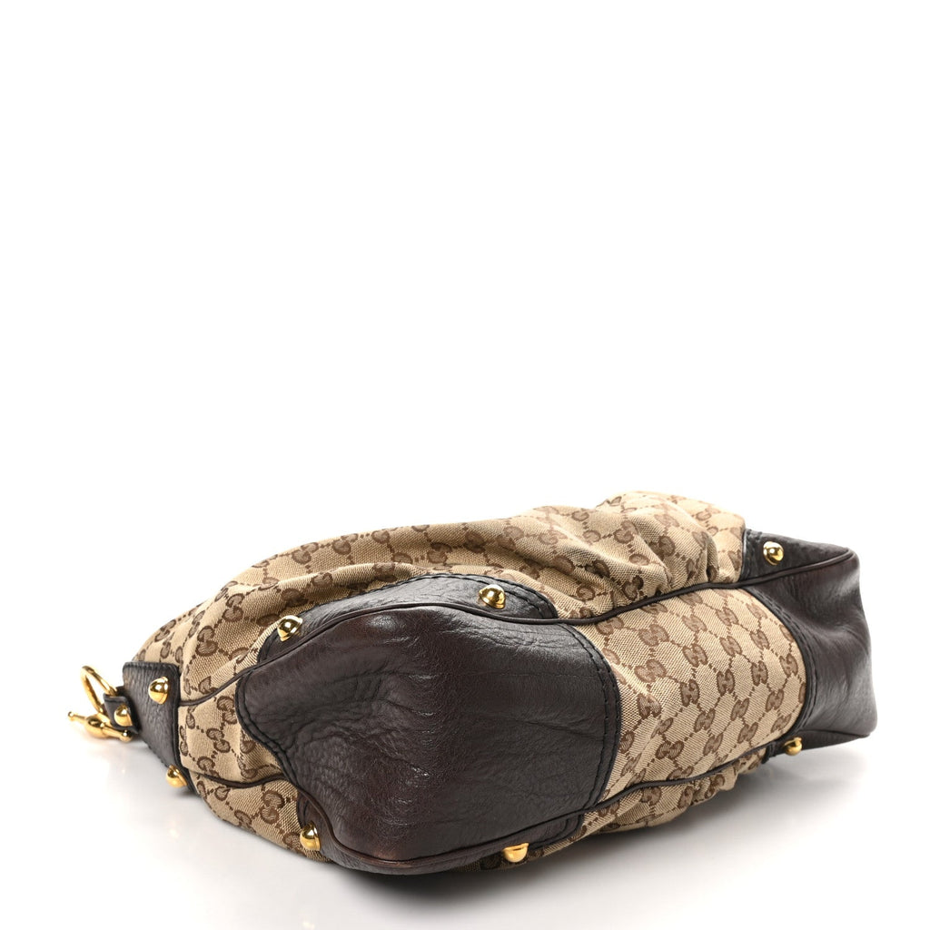 Monogram Medium Jockey Hobo Dark Brown