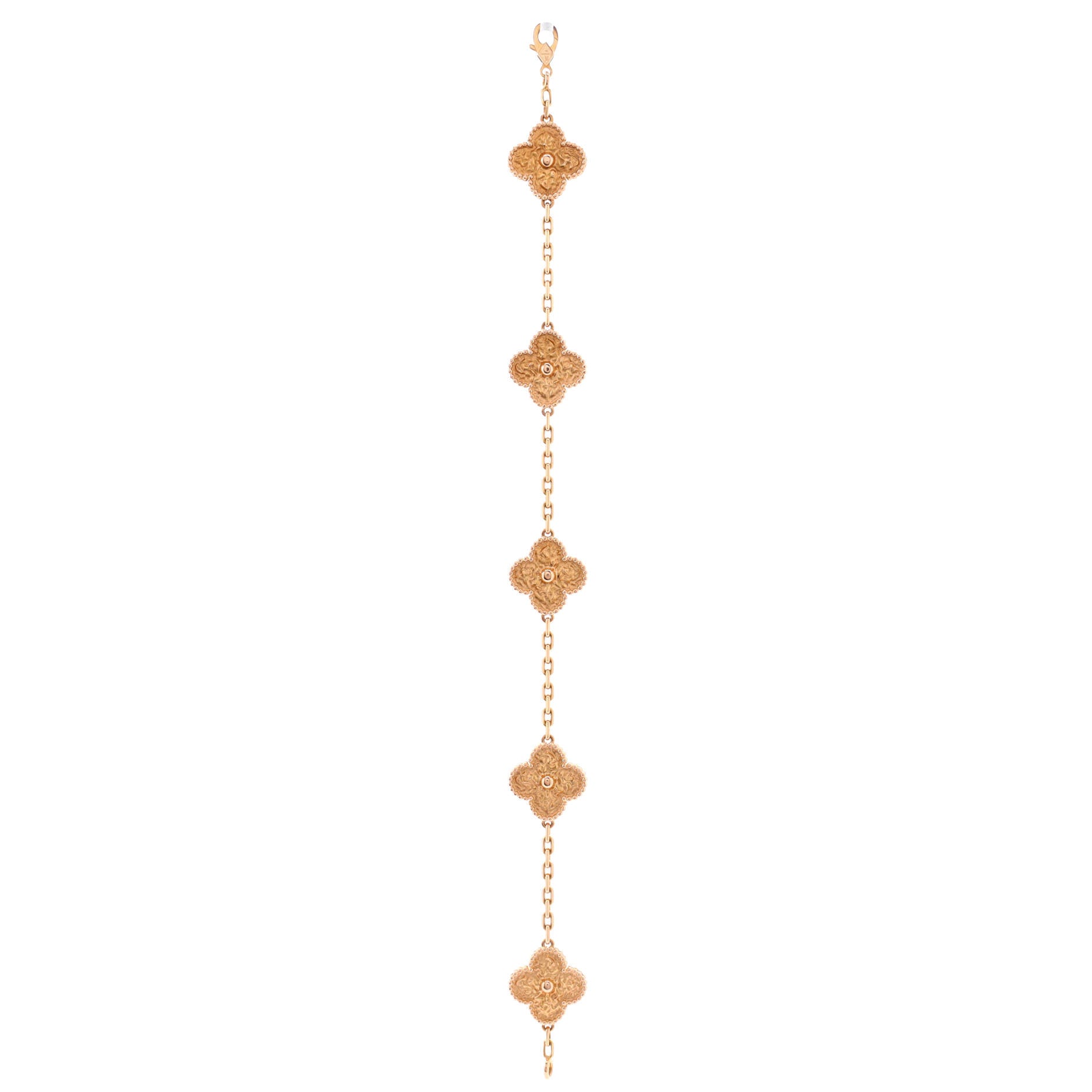 Vintage Alhambra 5 Motifs Bracelet 18K Rose Gold