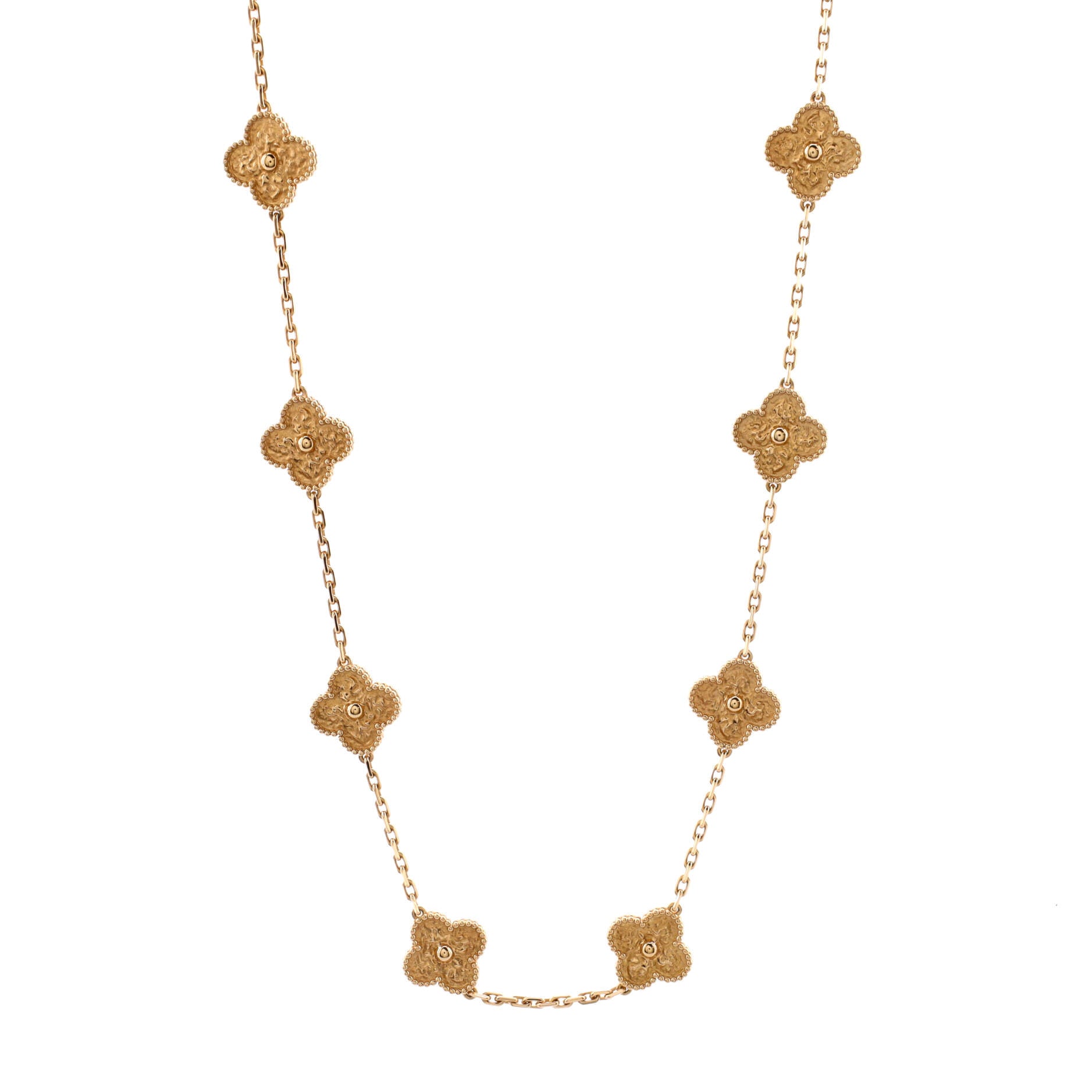 Vintage Alhambra 20 Motifs Necklace 18K Yellow Gold