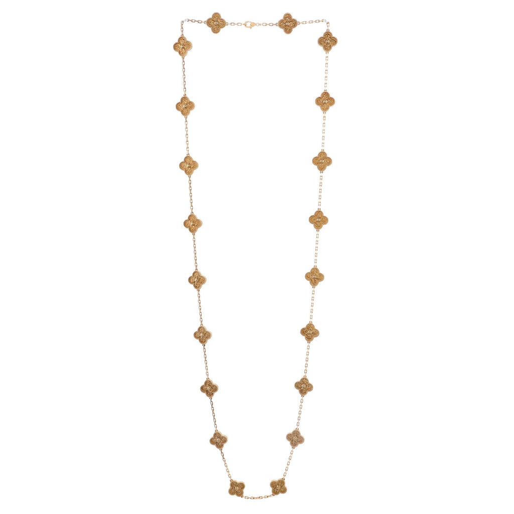 Vintage Alhambra 20 Motifs Necklace 18K Yellow Gold