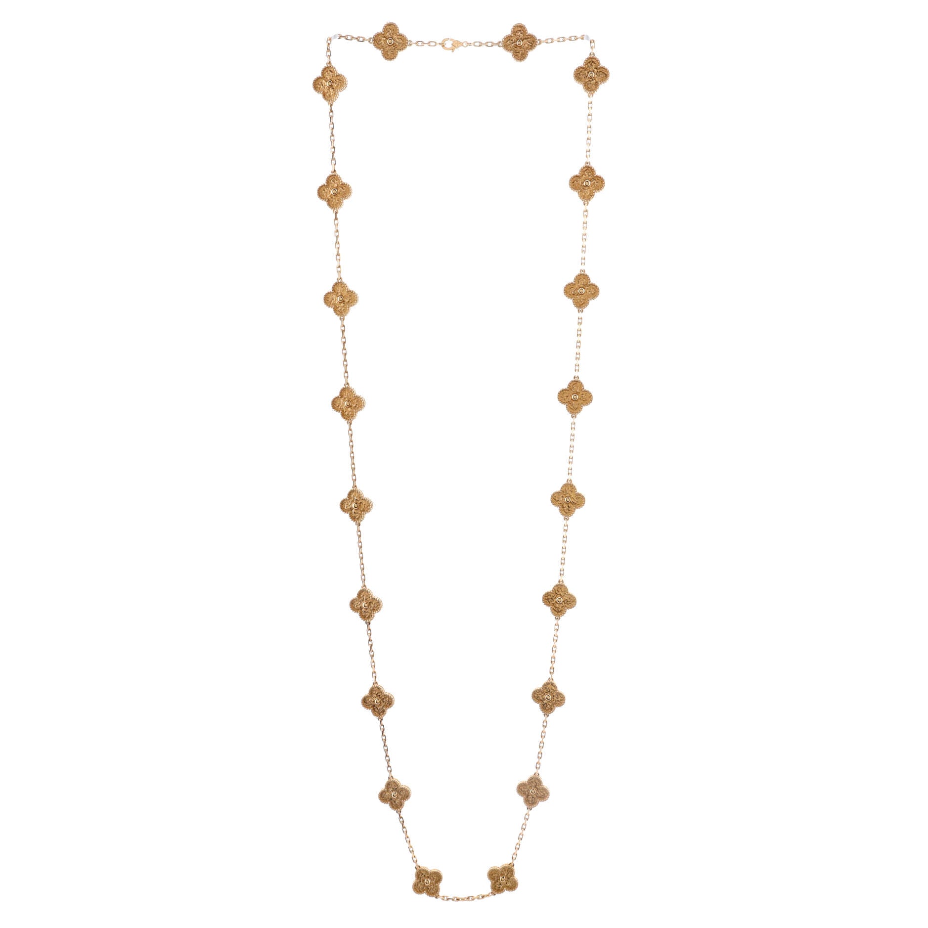Vintage Alhambra 20 Motifs Necklace 18K Yellow Gold