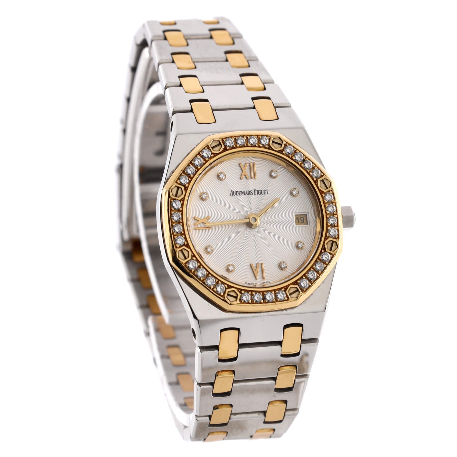 Royal Oak Date Quartz Watch Stainless Steel and Yellow Gold with Diamond Bezel and Markers 25
