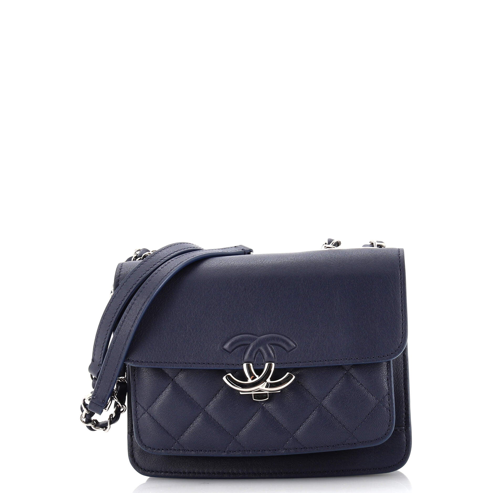 CC Box Flap Bag Quilted Calfskin Mini