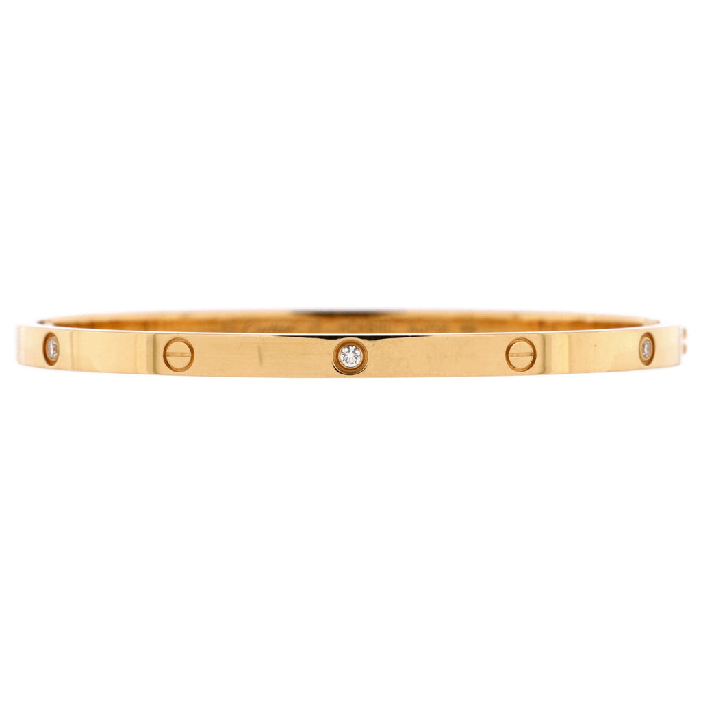 Love 6 Diamond Bracelet 18K Yellow Gold and Diamonds Small