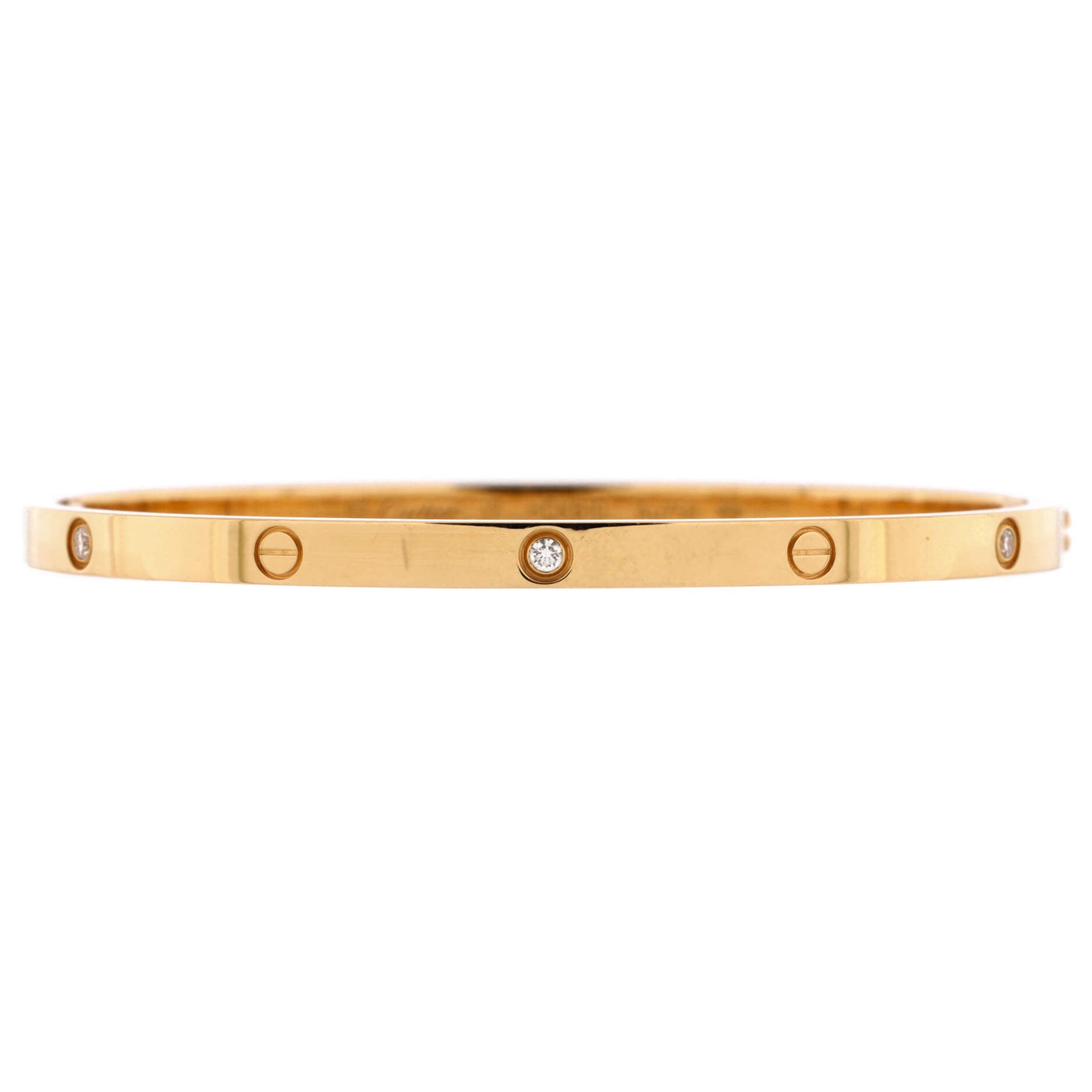 Love 6 Diamond Bracelet 18K Yellow Gold and Diamonds Small