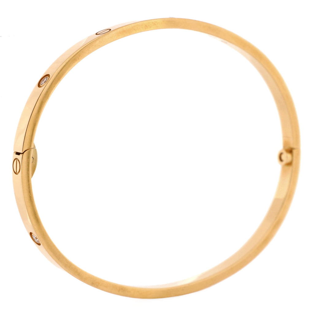Love 6 Diamond Bracelet 18K Yellow Gold and Diamonds Small