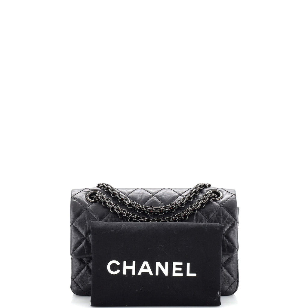 So Black Reissue 2.55 Flap Bag Quilted Aged Calfskin Mini