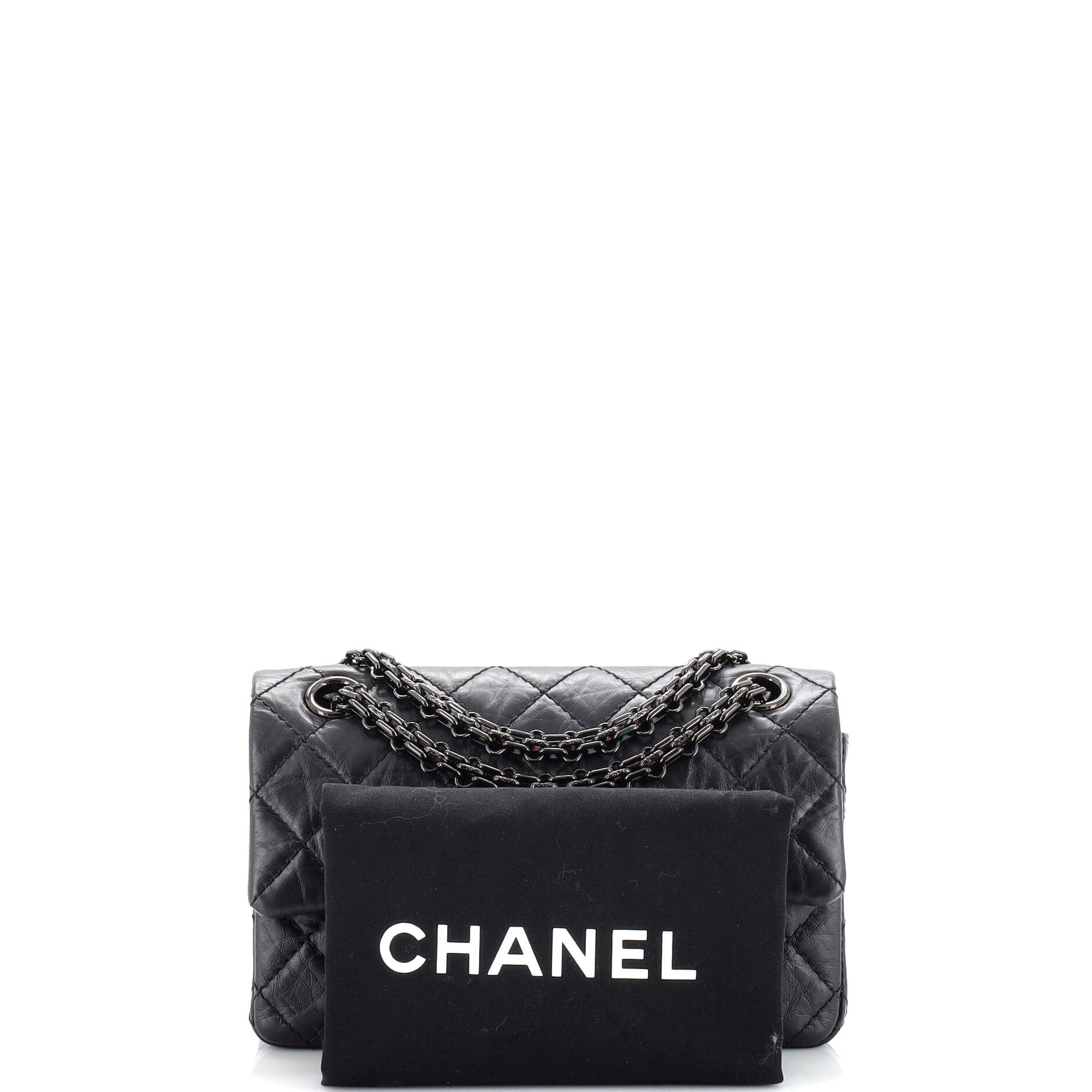 So Black Reissue 2.55 Flap Bag Quilted Aged Calfskin Mini