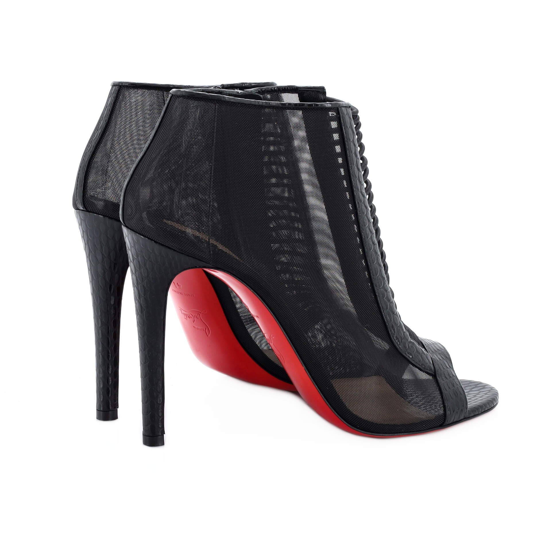 Women's Trouble Ankle Booties Mesh with Leather