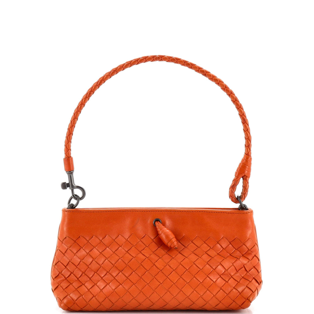 Pochette Shoulder Bag Intrecciato Leather Mini