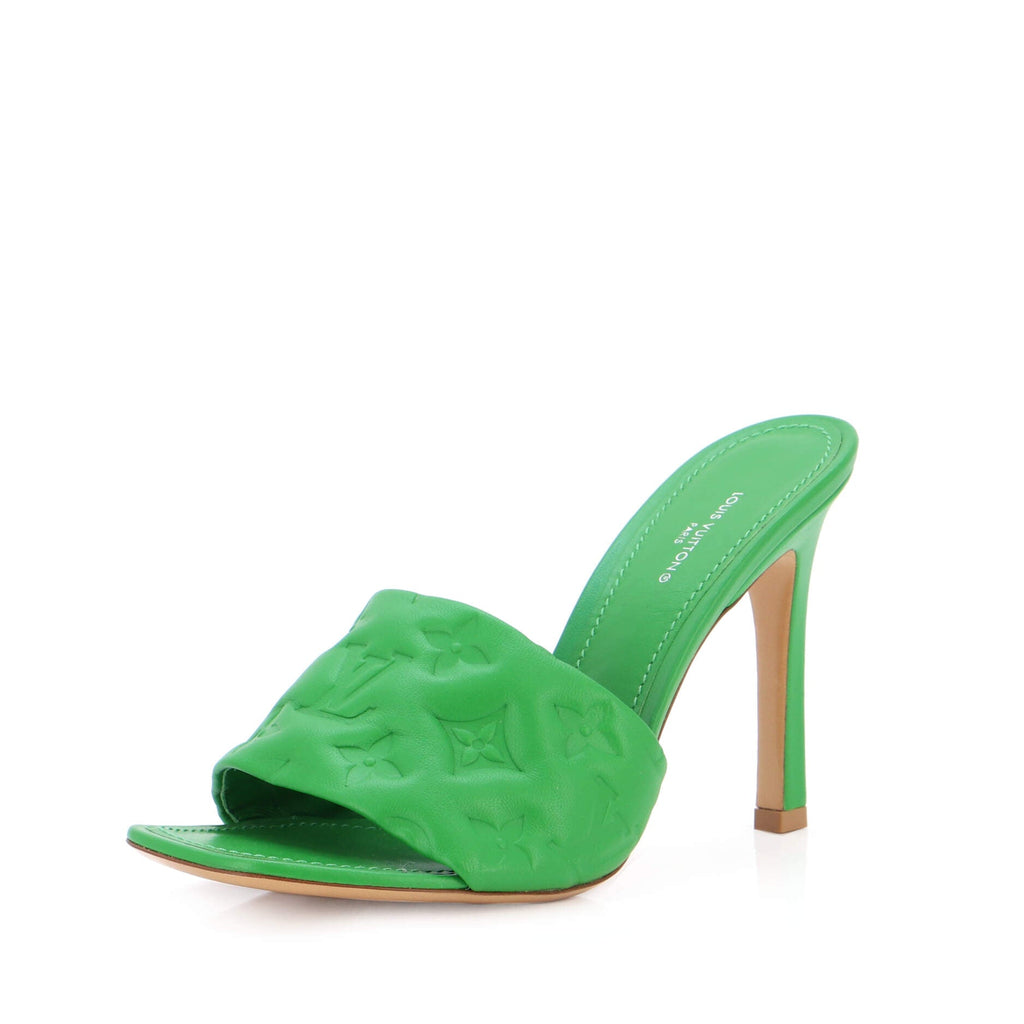 Women's Revival Heeled Mules Monogram Embossed Leather