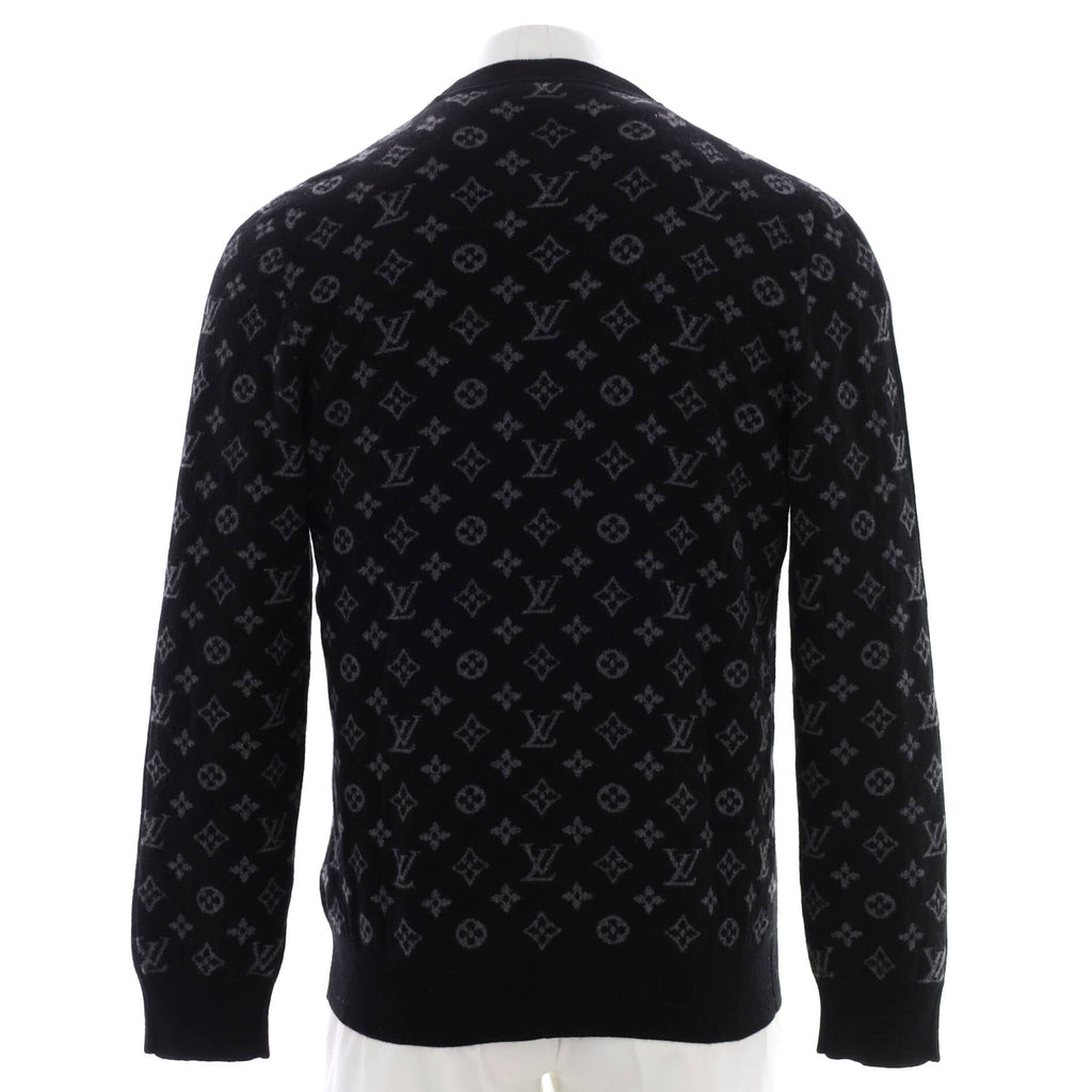 Men's Half And Half Monogram Crewneck Sweater Cashmere Blend