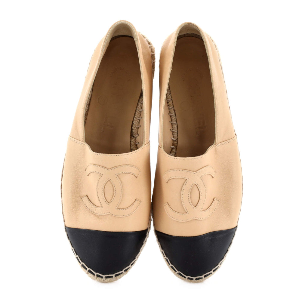 Women's CC Cap Toe Espadrilles Leather