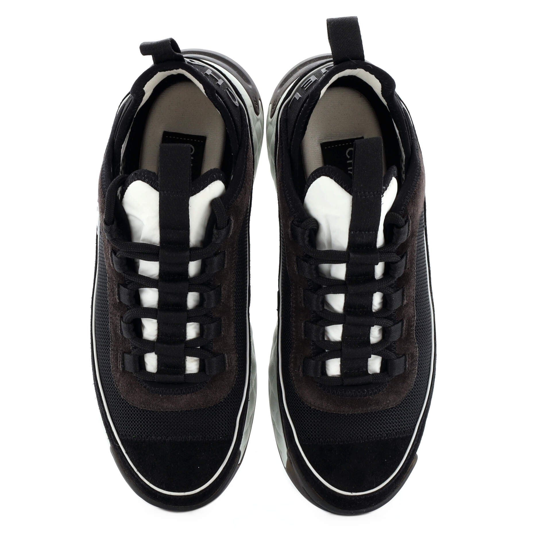Women's CC Cap Toe Logo Sneakers Suede and Mixed Fibers