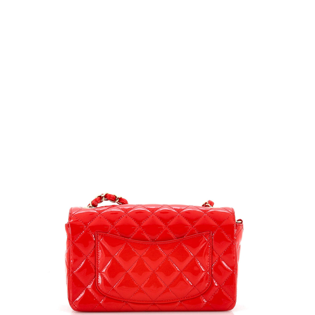Classic Single Flap Bag Quilted Patent Mini