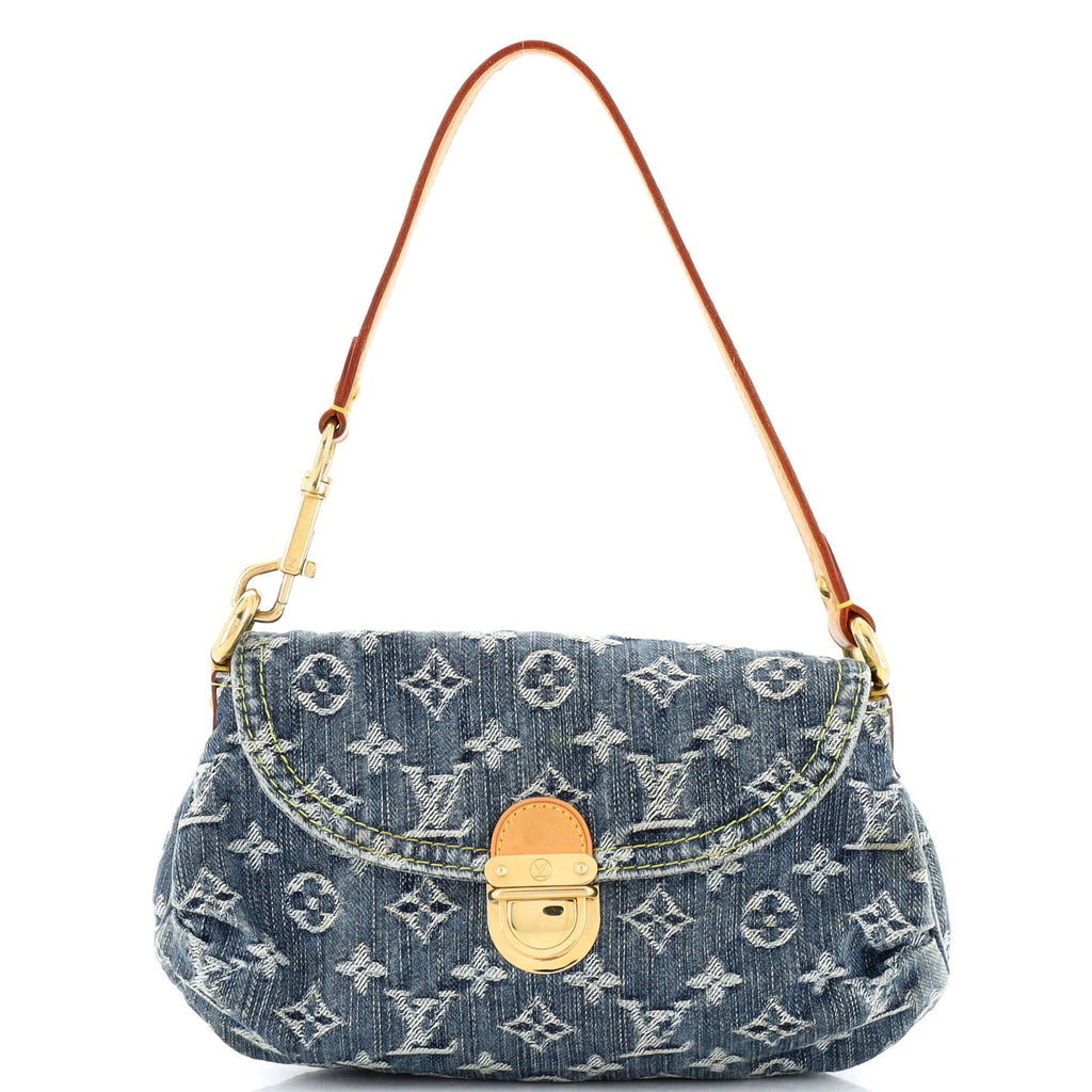 Pleaty Handbag Denim Mini