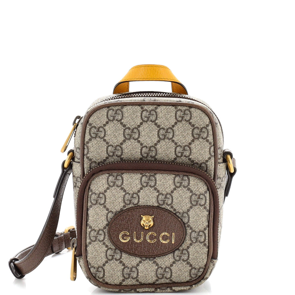 Neo Vintage Top Handle Crossbody Bag GG Coated Canvas Mini
