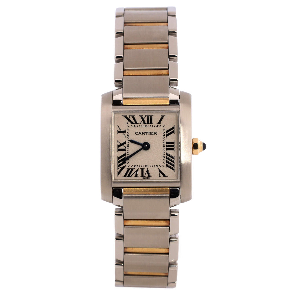 Tank Francaise Quartz Watch Stainless Steel and Yellow Gold 20