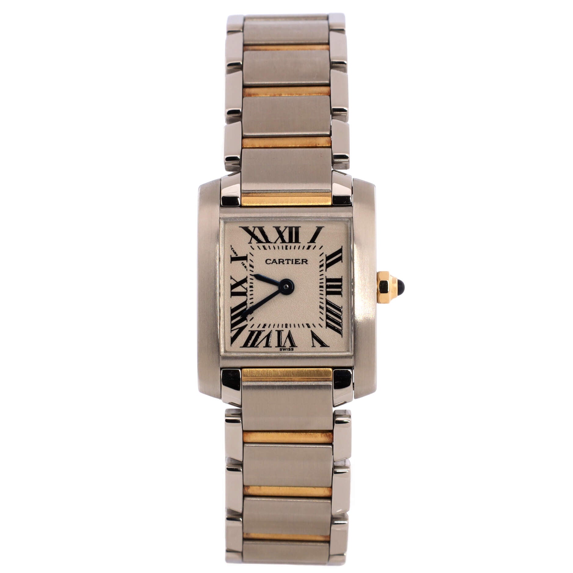 Tank Francaise Quartz Watch Stainless Steel and Yellow Gold 20