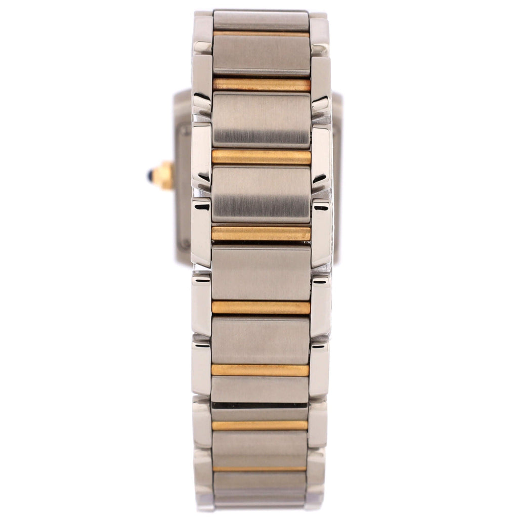 Tank Francaise Quartz Watch Stainless Steel and Yellow Gold 20
