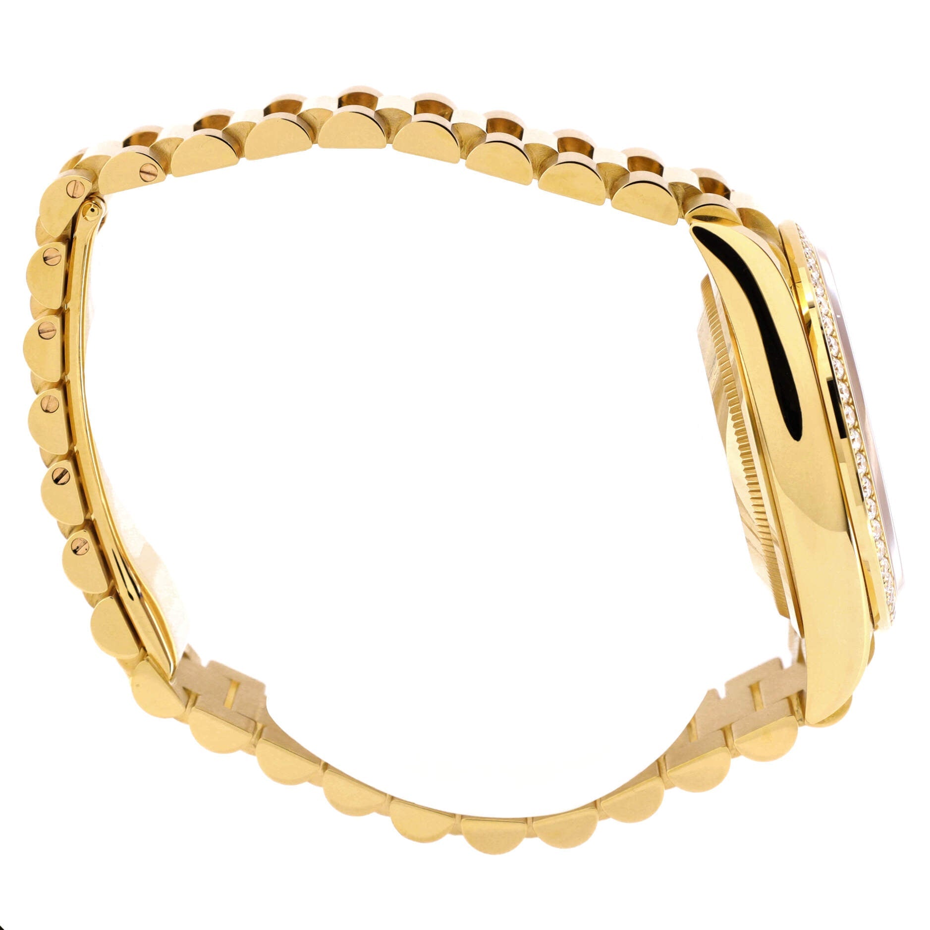 Oyster Perpetual President Day-Date Automatic Watch Yellow Gold with Diamond Bezel 36