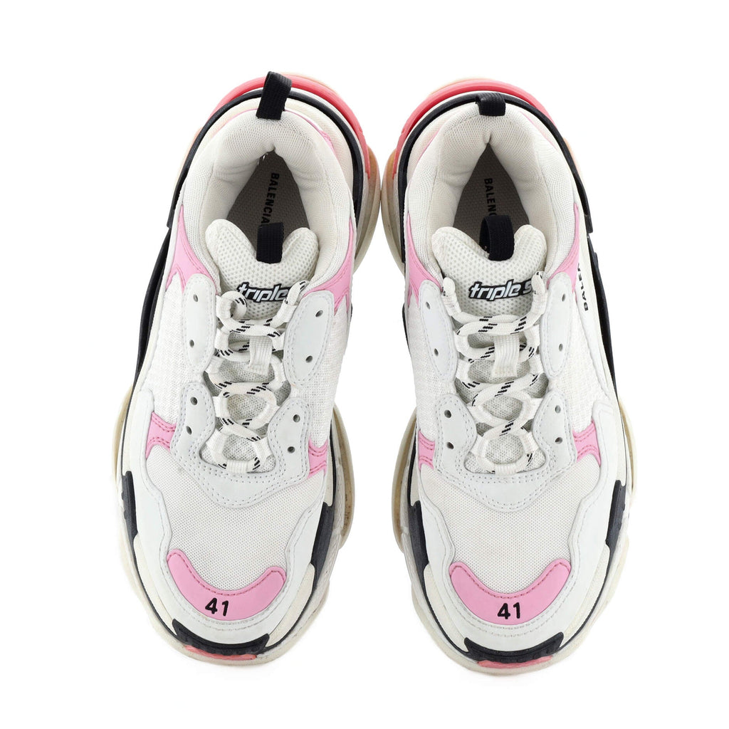 Women's Triple S Sneakers Fabric and Mesh with Faux Leather