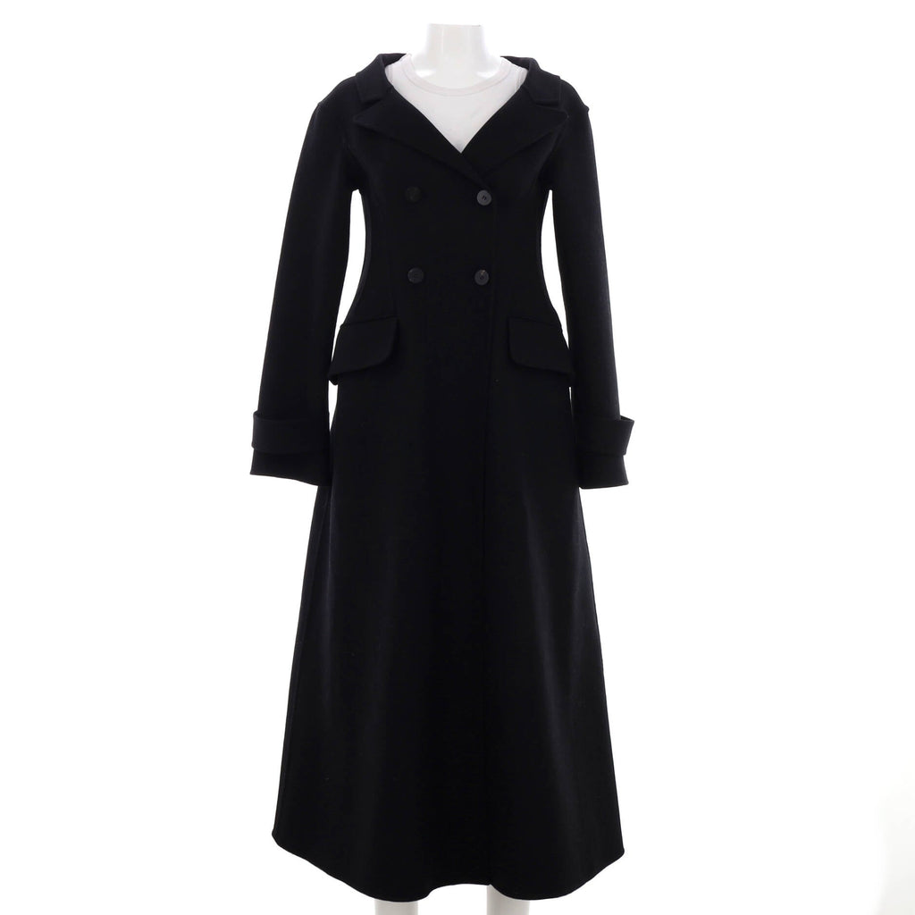 Women's Double Breasted Long Peacoat Wool Blend