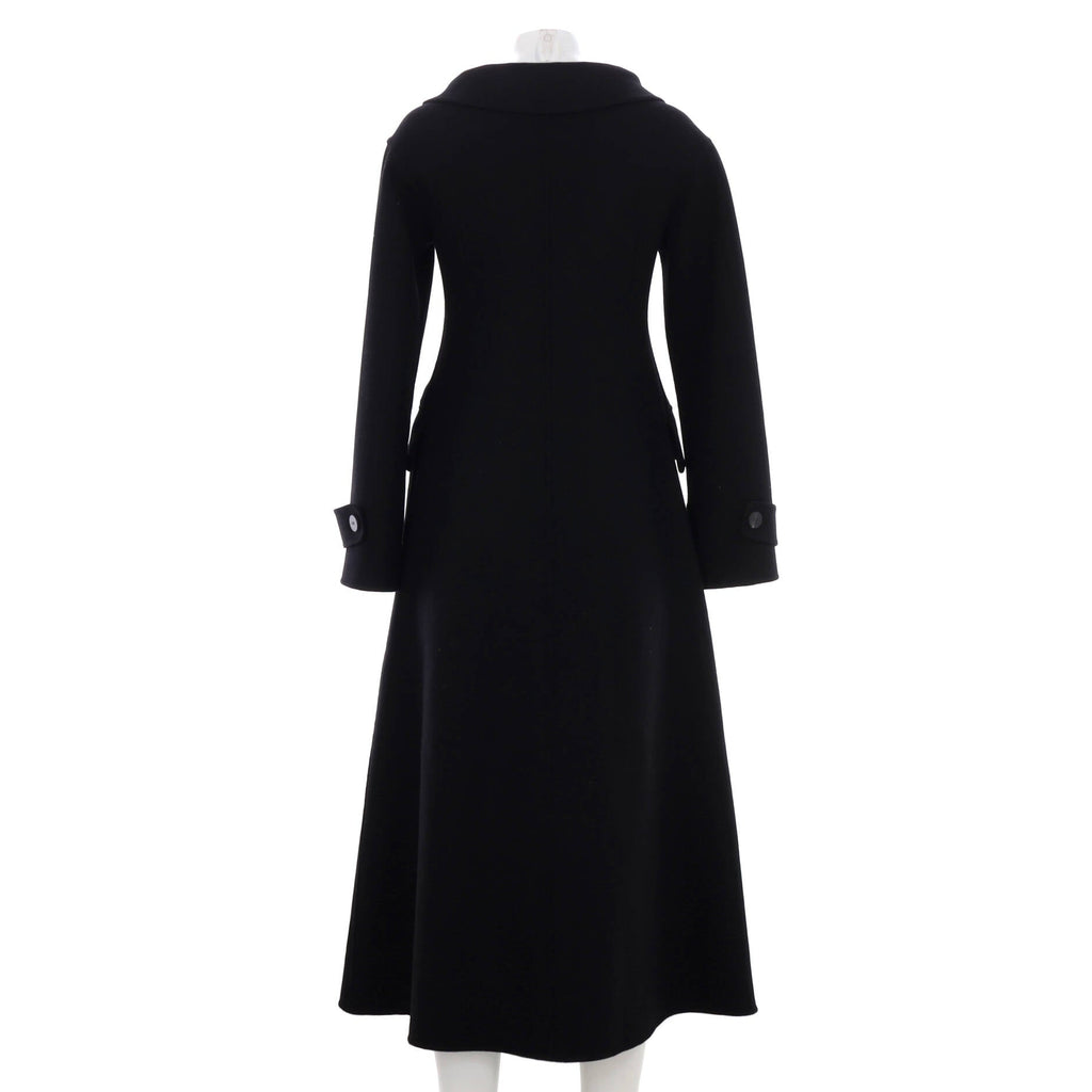 Women's Double Breasted Long Peacoat Wool Blend