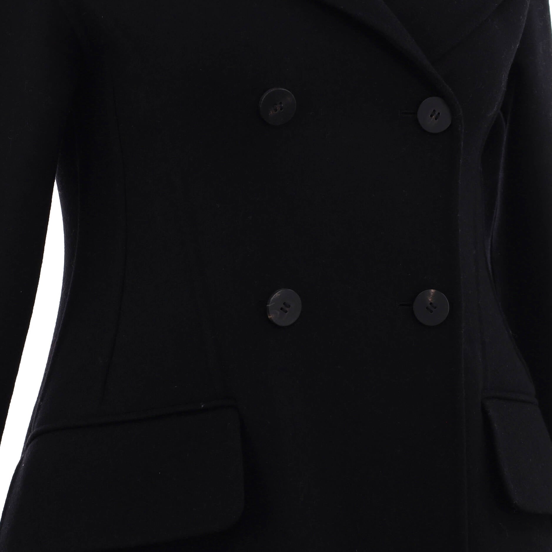 Women's Double Breasted Long Peacoat Wool Blend