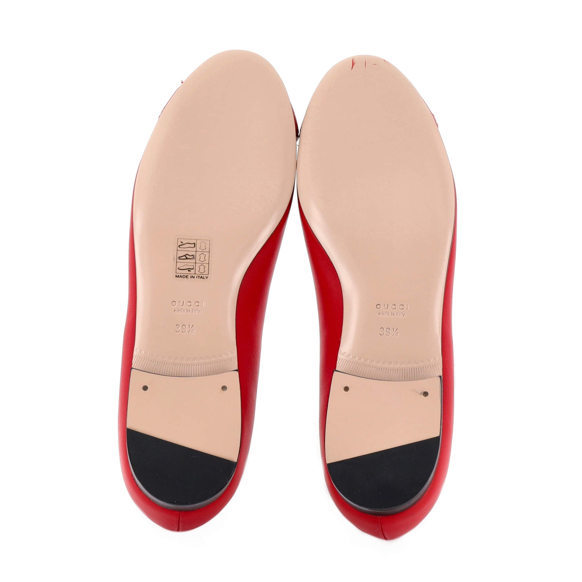 Women's GG Cap Toe Ballet Flats Leather with Matelasse Detail