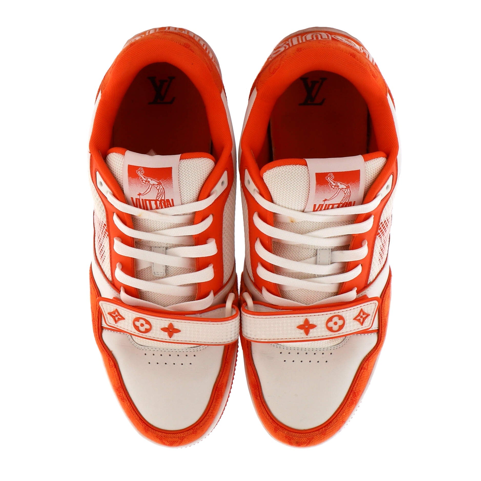 Men's LV Trainer Velcro Sneakers Monogram Denim and Leather with Mesh