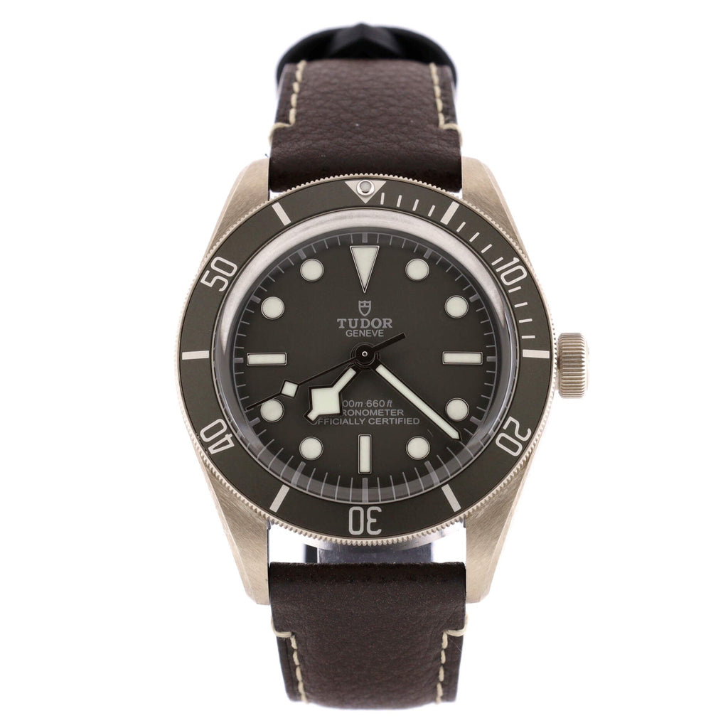 Heritage Black Bay Fifty-Eight Automatic Watch Sterling Silver and Leather 39
