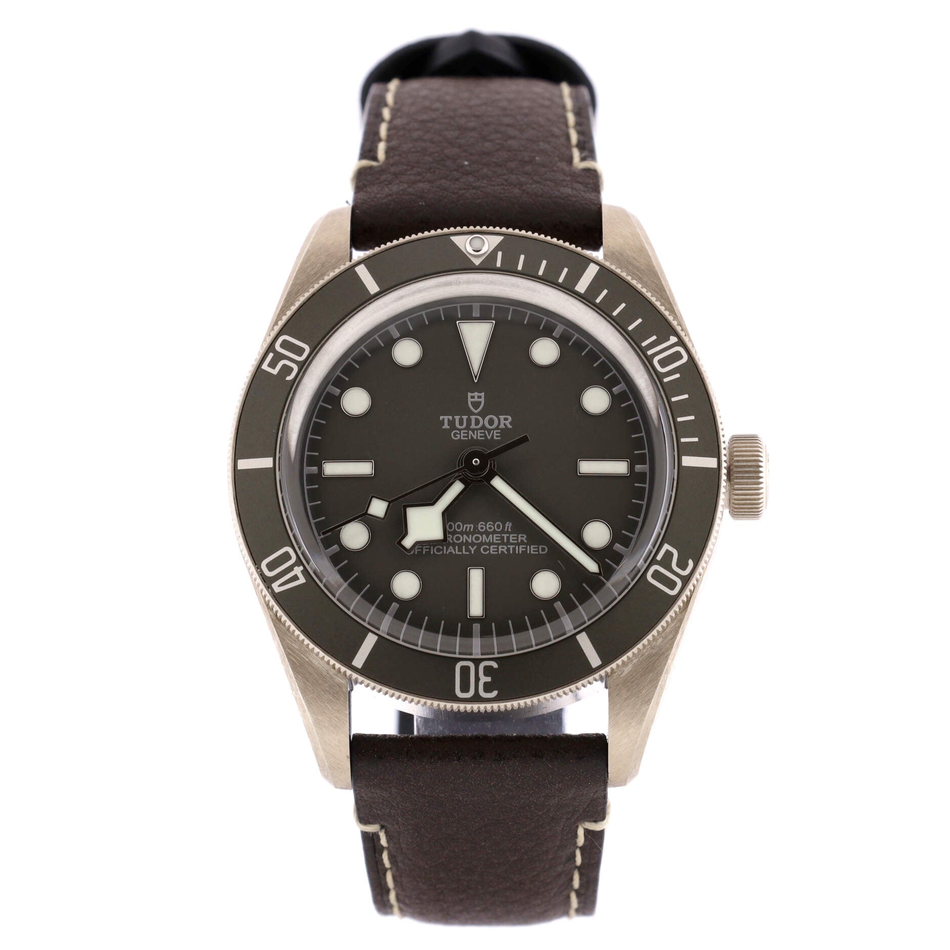 Heritage Black Bay Fifty-Eight Automatic Watch Sterling Silver and Leather 39