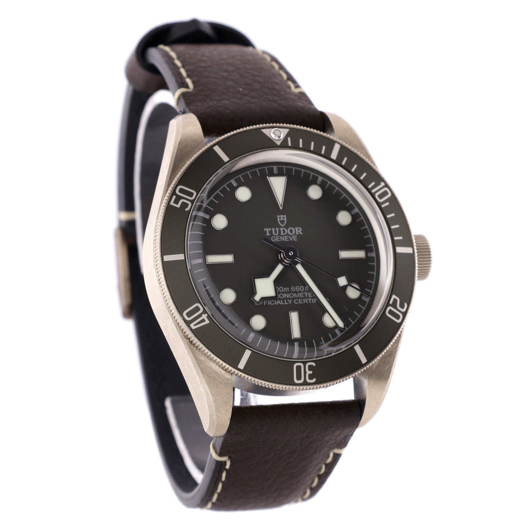 Heritage Black Bay Fifty-Eight Automatic Watch Sterling Silver and Leather 39