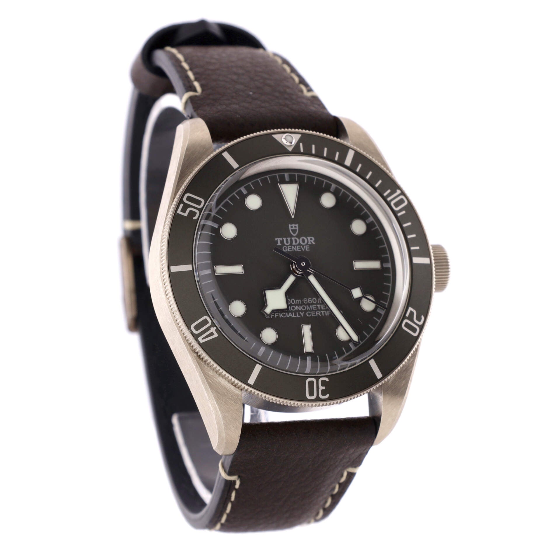 Heritage Black Bay Fifty-Eight Automatic Watch Sterling Silver and Leather 39