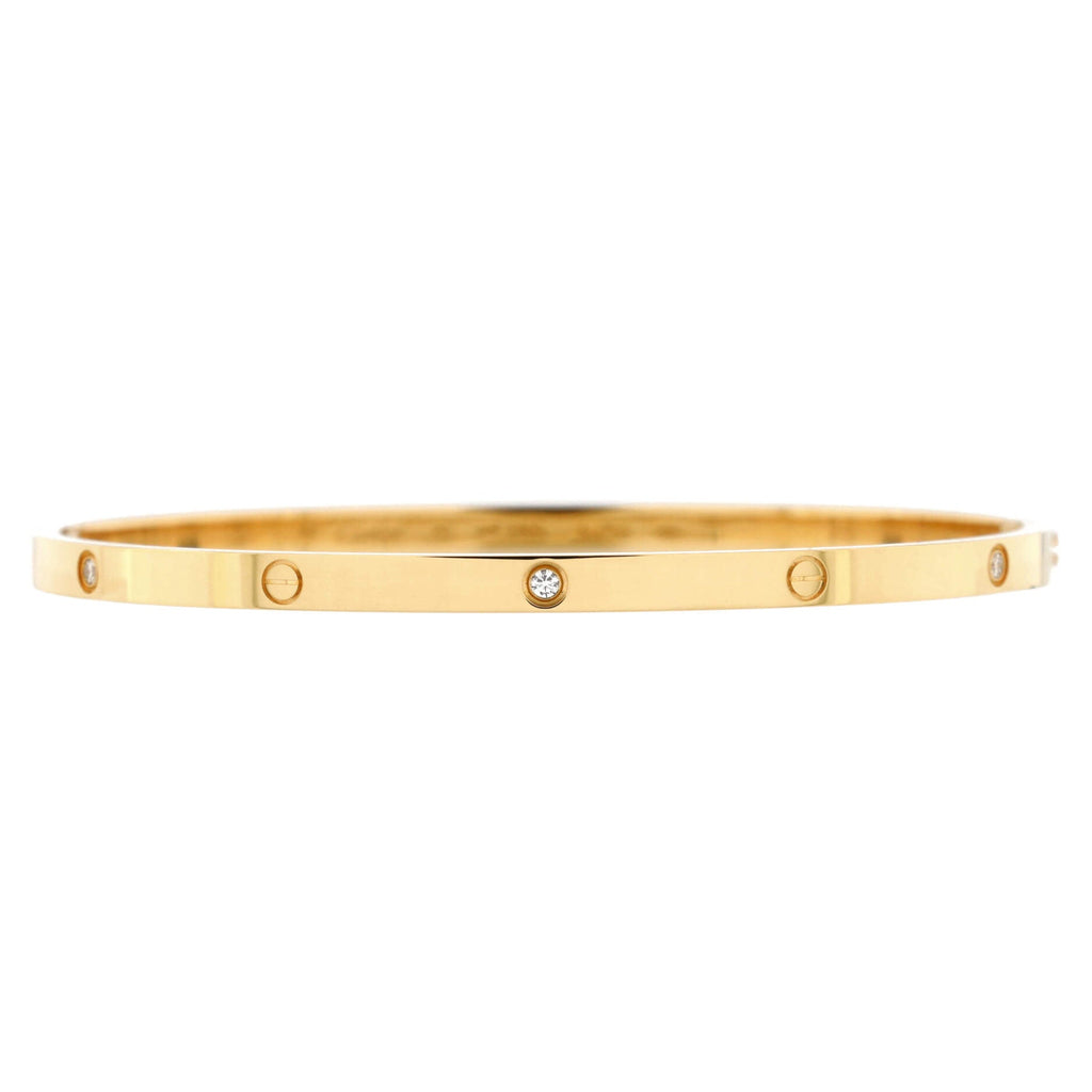 Love 6 Diamond Bracelet 18K Yellow Gold and Diamonds Small