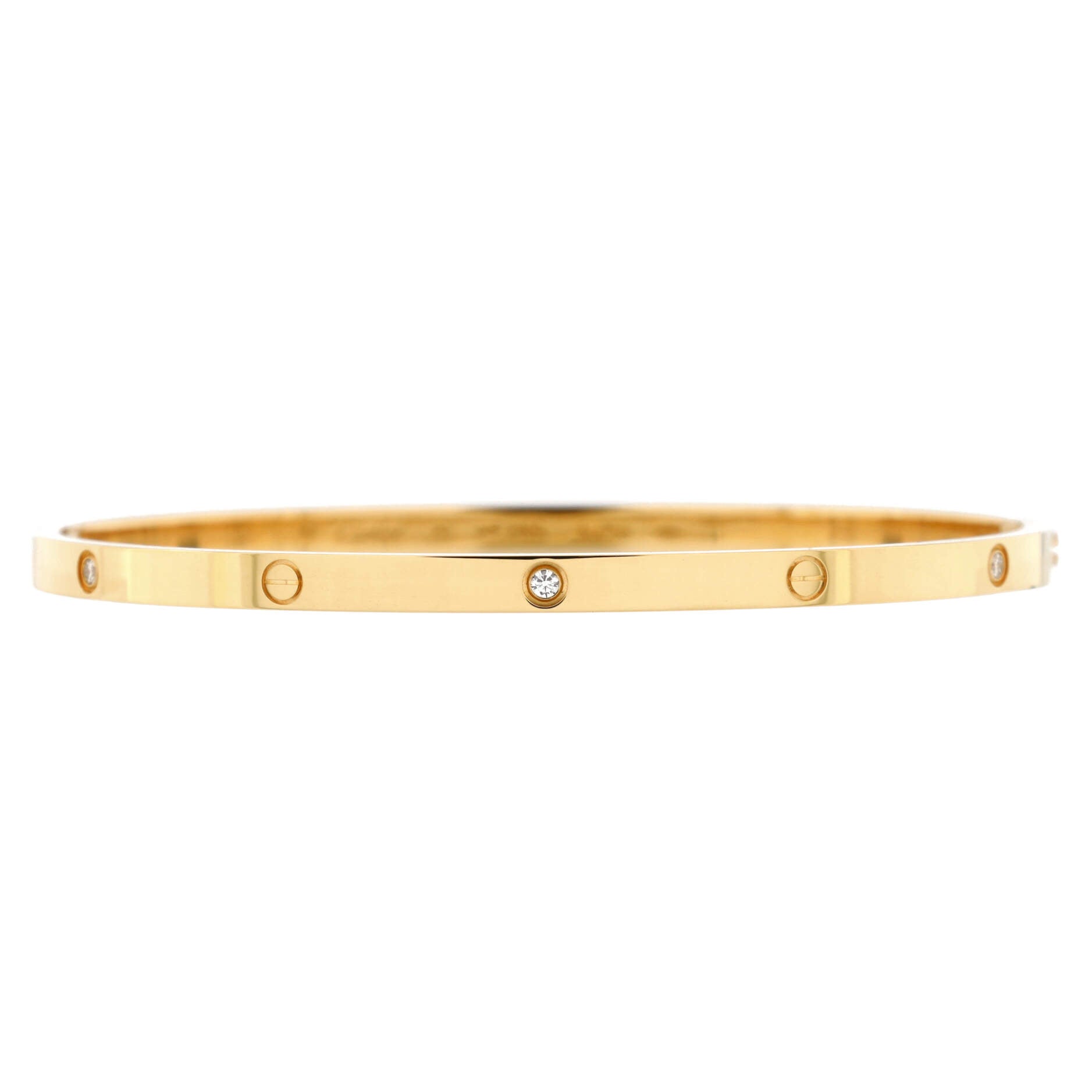 Love 6 Diamond Bracelet 18K Yellow Gold and Diamonds Small